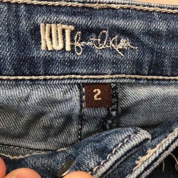 Kut From The Kloth Stevie Ankle Skinny Distressed Womens Size 2/26 - Picture 4 of 7